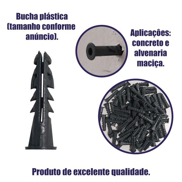 Imagem de Kit 150 Parafusos C/bucha 6mm Anel- total 300 Unidades