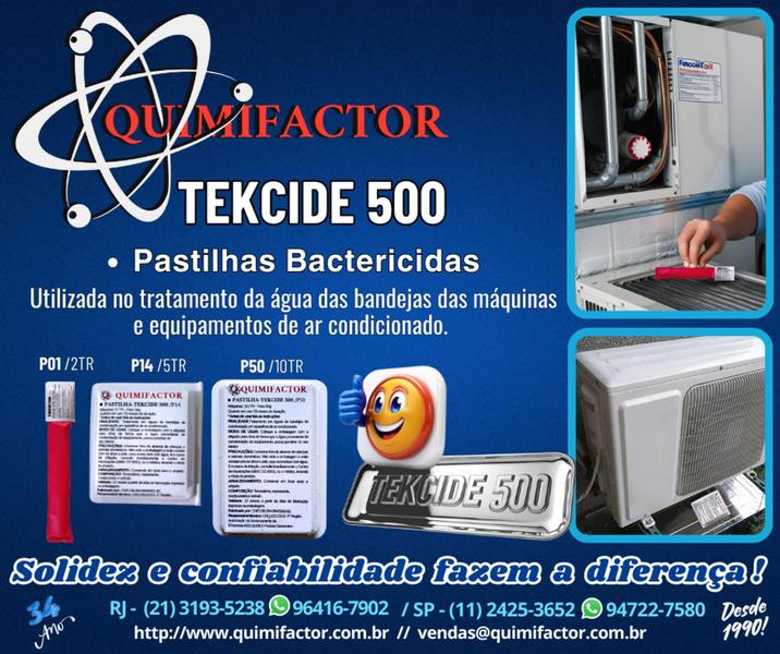 Imagem de KIT-150 Pastilhas Bactericida Tekcide500 P14 Refrigeração 5TR