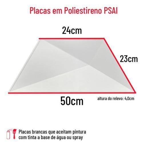 Imagem de Kit 15M Placas De Parede Revestimento 3D De Pvc Trapézio