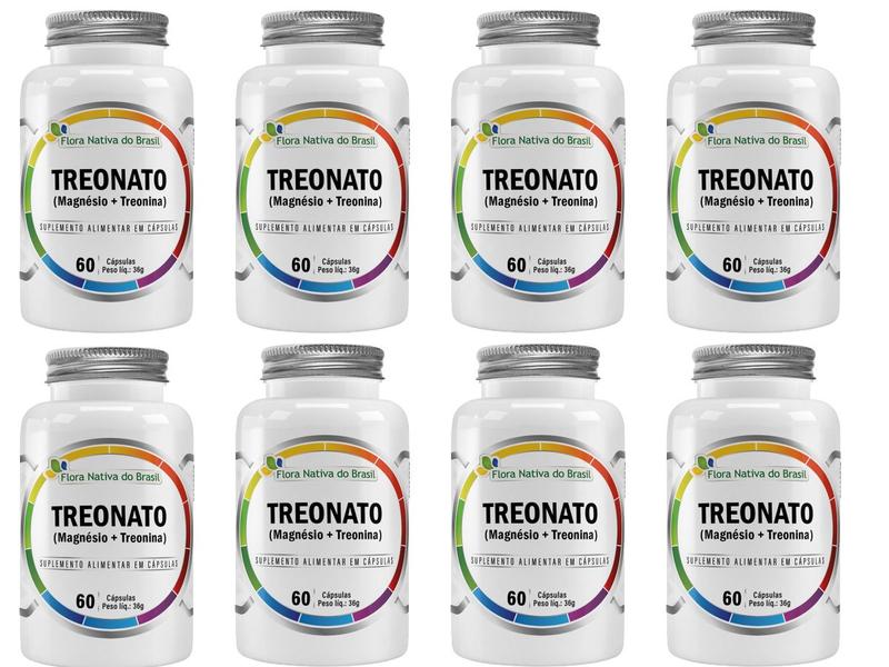 Kit 15x Magnésio L Treonato Puro Concentrado 900 Cápsulas 600mg Flora Nativa do Brasil Imagem de Kit 15x Magnésio L Treonato Puro Concentrado 900 Cápsulas 600mg Flora Nativa do Brasil