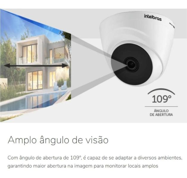 Imagem de Kit 16 Câmeras Intelbras Dome 1120d Dvr 16 Canais Com Hd 2tb