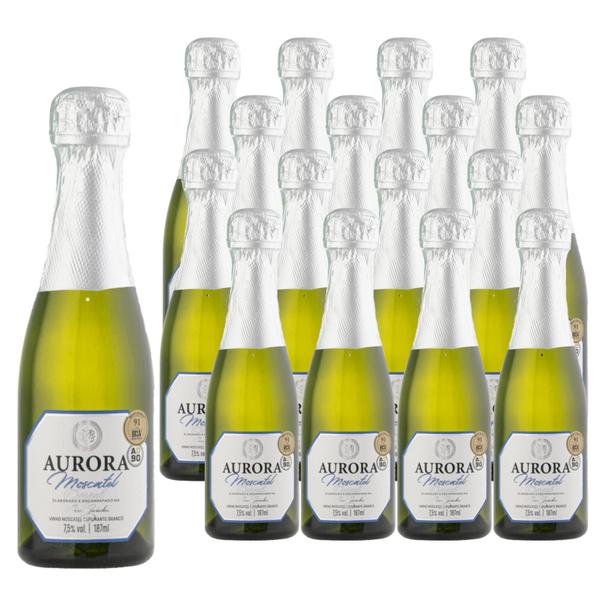 Imagem de KIT 16 Espumantes MINI Aurora Boreal Moscatel Branco 187ml