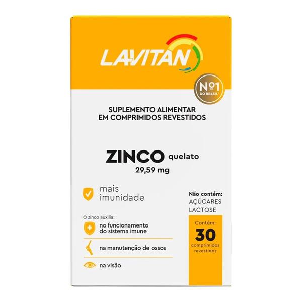 Imagem de Kit 16 Lavitan Zinco Quelato 29,59mg 30 Comprimidos - Cimed