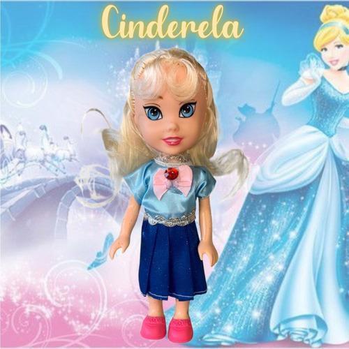 Imagem de Kit 16 Mini Princesas Da Disney Bonecas Infantil com Coroa