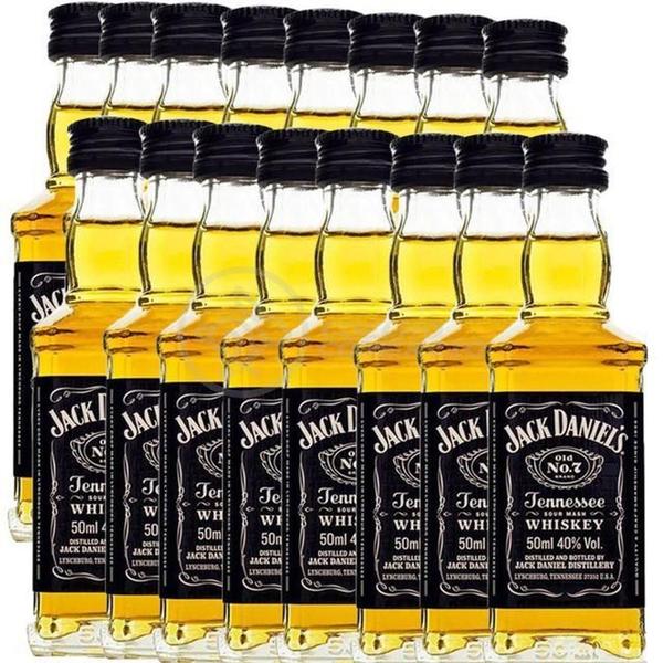 Imagem de Kit 16 Padrinhos Casamento Mini Whisky Jack Daniels 50Ml