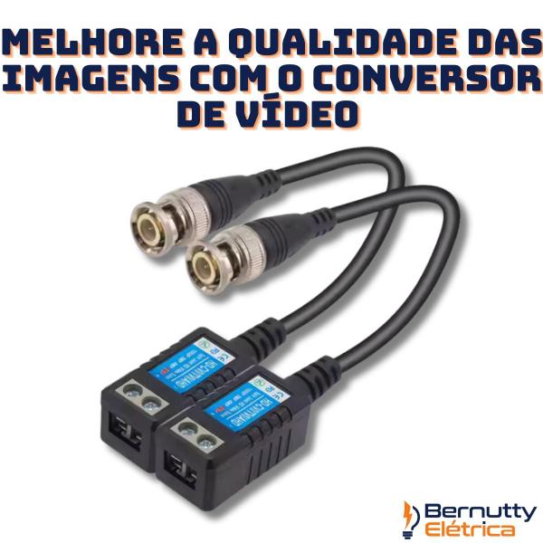 Imagem de kit 16 Pares Balum Passivo Para Câmeras Conversor de Vídeo HD TVI CVI AHD 1080 5MP