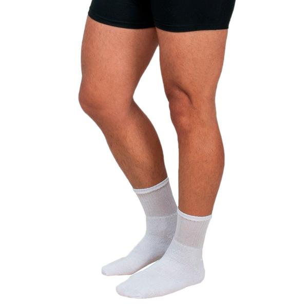 Imagem de Kit 16 Pares de Meia Adulto Masculina Esportiva Cano Alto Algodão Sport