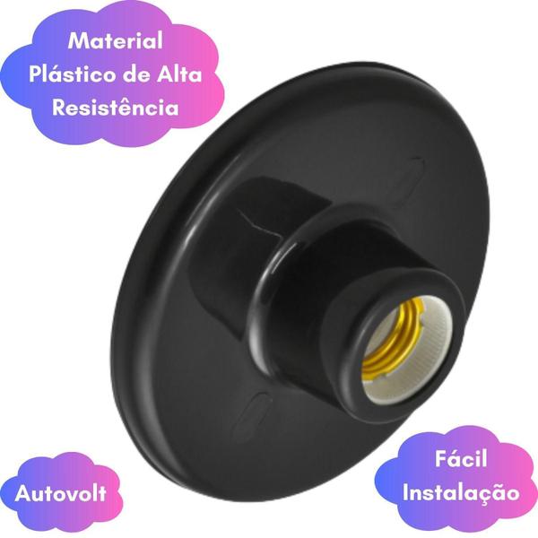 Imagem de Kit 16 Plafons G-Light E27 100w Autovolt Preto