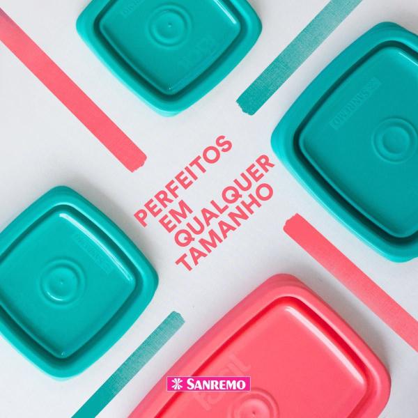 Imagem de Kit 16 Potes Para Alimentos Quadrado 360 ML Transparente