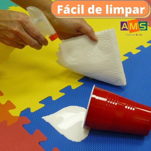 Imagem de Kit 16 tapete infantil emborrachado 50x50 20mm tatame eva