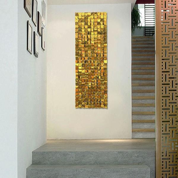 Imagem de Kit 16 Unidades Painel Decorativo Lantejoula Shimmer Wall Laser Ouro