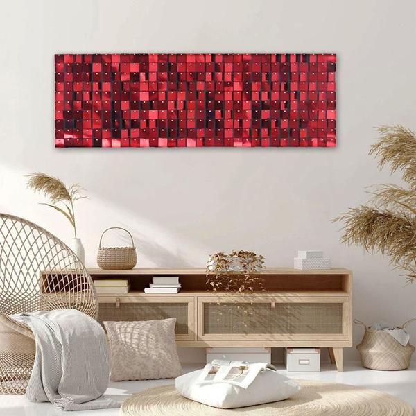 Imagem de Kit 16 Unidades Painel Decorativo Lantejoula Shimmer Wall Vermelho