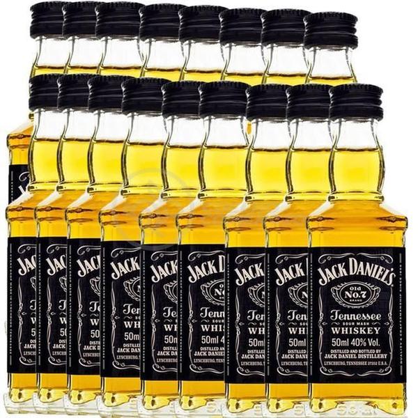 Imagem de Kit 17 Padrinhos Casamento Mini Whisky Jack Daniels 50Ml