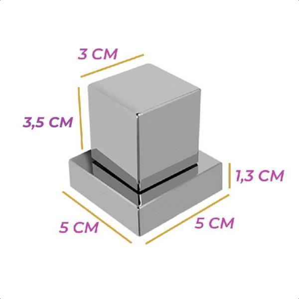 Imagem de Kit 18 Acabamentos De Registro Quadrado Abs 1/2  Ou 3/4