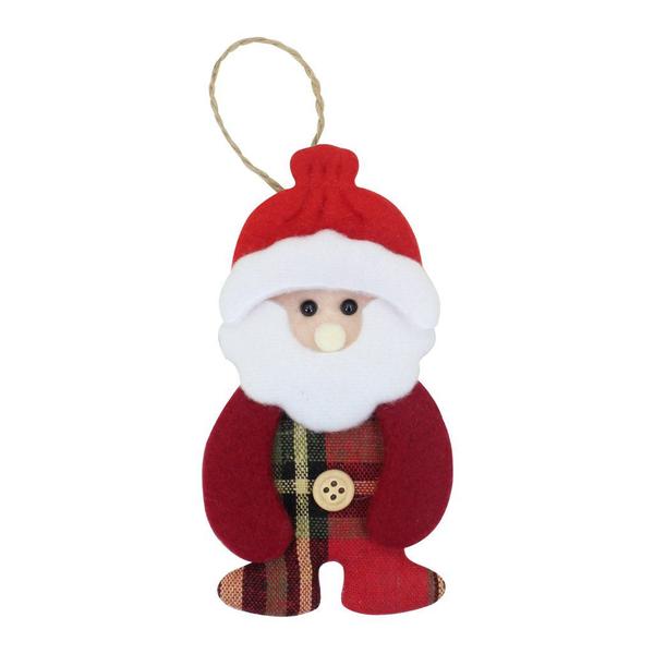 Imagem de Kit 18 Peças Enfeite Árvore Natal Pendente Papai Noel Boneco De Neve 14cm