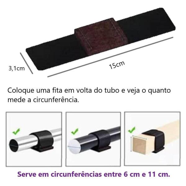 Imagem de Kit 18 Proteção Fecho Gruda 3Cm X 15Cm Pés Tubolares