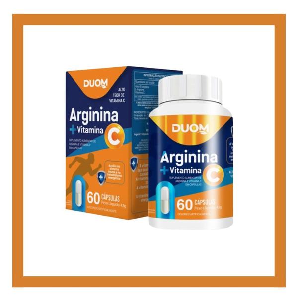 Imagem de Kit 18un Suplemento Alimentar Arginina+Vitamina C 60Cps- Duom