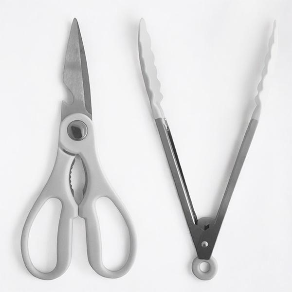 Imagem de Kit 19 Utensílios De Silicone Com Porta Talheres Oval Branco