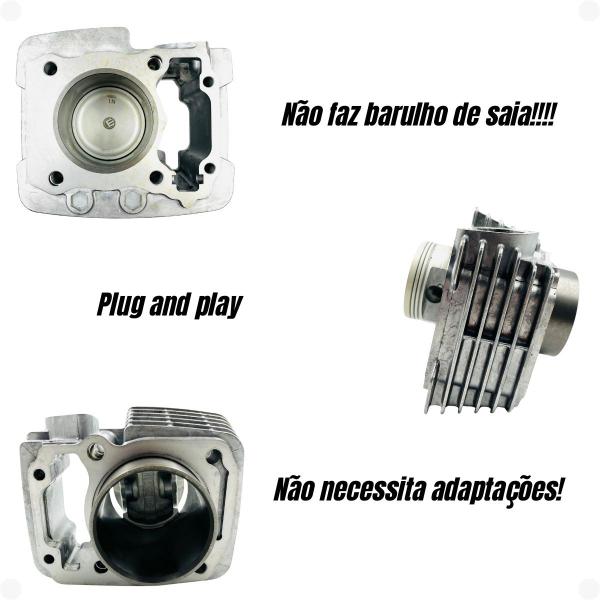 Imagem de Kit 190cc CG Titan 150 Fan Bros Pistão 64,5mm Cilindro Aneis