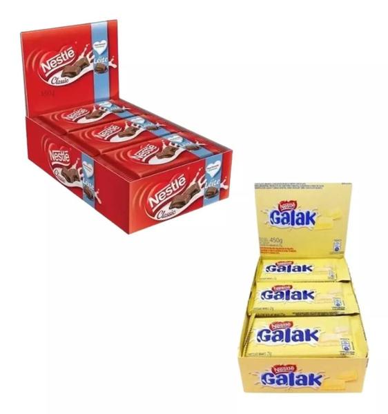 Kit 1cx Chocolate Classic + 1cx Galak C/22un 25g - Nestlé Imagem de Kit 1cx Chocolate Classic + 1cx Galak C/22un 25g - Nestlé