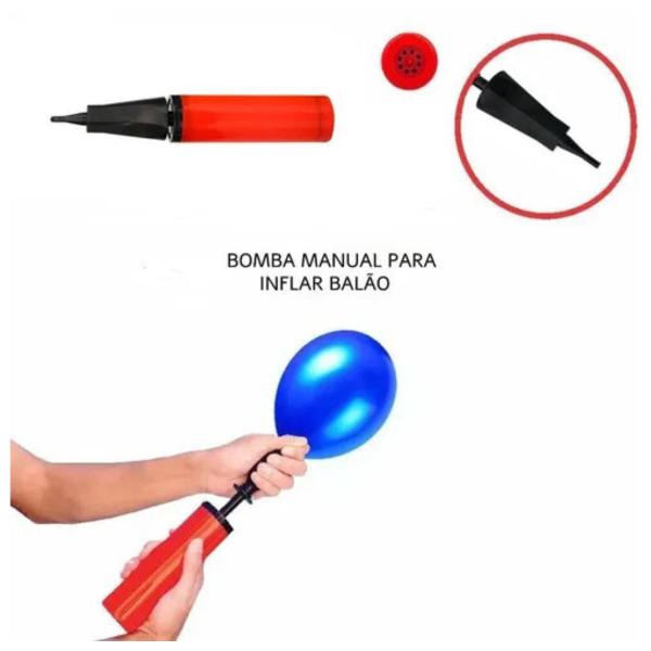 Imagem de Kit 1un Balão Feliz Aniversário + 1un Bomba Para Encher Bexigas