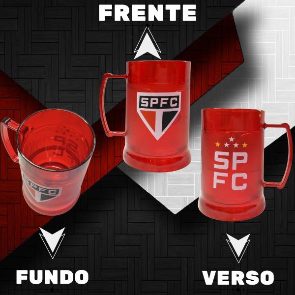 Imagem de Kit 1Un Balde Pipoca Grande 2,5l + 3Un Caneca Copo Gel 300ml Isolante Térmico Chopp Time São Paulo