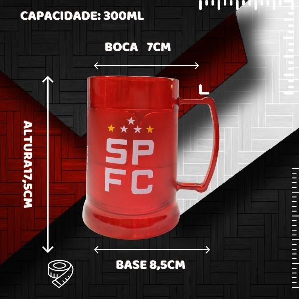 Imagem de Kit 1Un Balde Pipoca Grande 2,5l + 4Un Caneca Copo Gel 300ml Isolante Térmico Chopp Time São Paulo