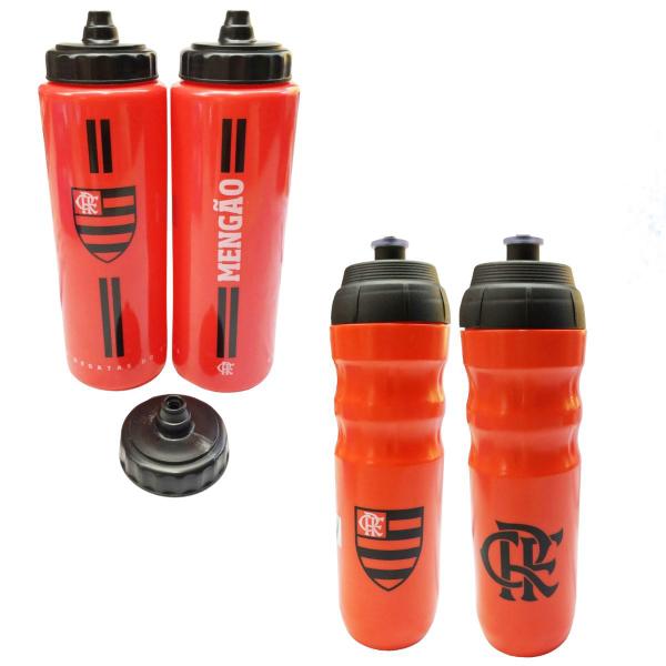 Imagem de Kit 1Un Squeeze 950ml Bico Inteligente + 1Un Garrafa Térmica Academi Esporte Time Flamengo