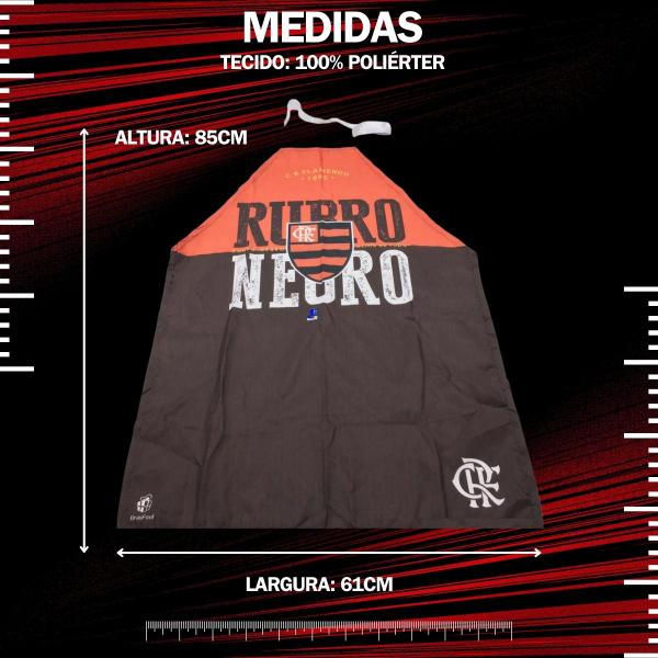 Imagem de Kit 1und Avental Cozinha Preto Vermelho Flamengo Churrasco + 2und Taça Gin Champanhe Drinks Oficial