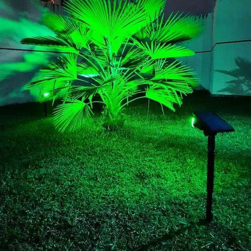 Imagem de Kit 2/3/4/6/8/10 Refletores Ecoforce Solar 6 Leds Verde 10x Mais Forte Spot Jardim Prova D'água Luminária