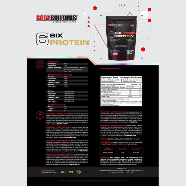 Imagem de Kit 2 6 Six Protein 2Kg+ Power Creatina 100G