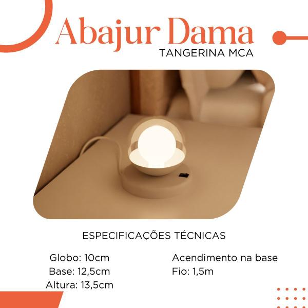 Imagem de Kit 2 Abajur Dama Em Alumínio Com Globo Vidro 10cm + lâmpada 3000K Branco Quente