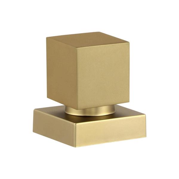 Imagem de Kit 2 Acabamento Quadrado Registro Dourado Fosco Metal Padrão Deca