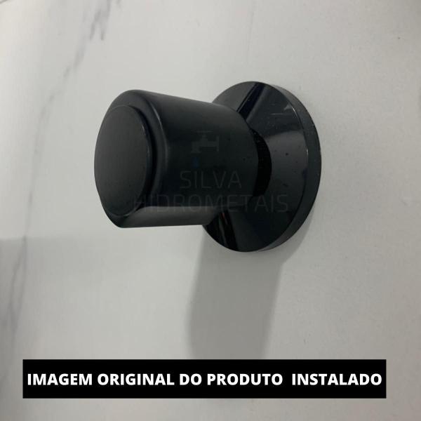 Imagem de Kit 2 Acabamento Registro Banheiro C40 Abs Preto Padrao Deca