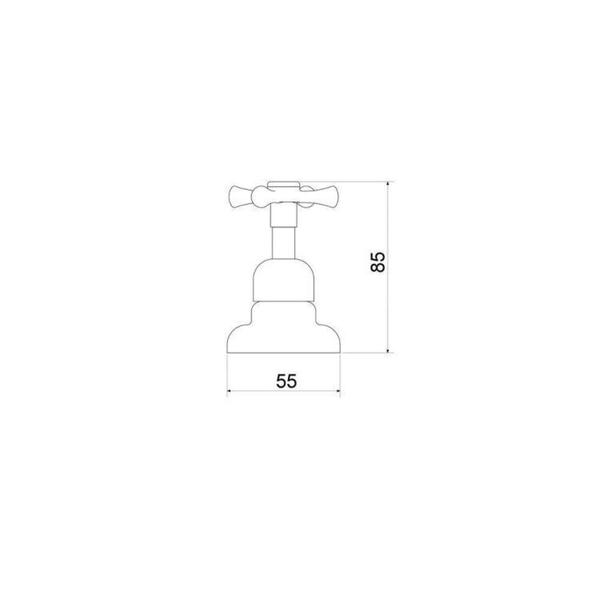 Imagem de Kit 2 Acabamentos Para Registro Tetra C 24 1/2'' 3/4'' e 1'' PET Meber Metais Cromado