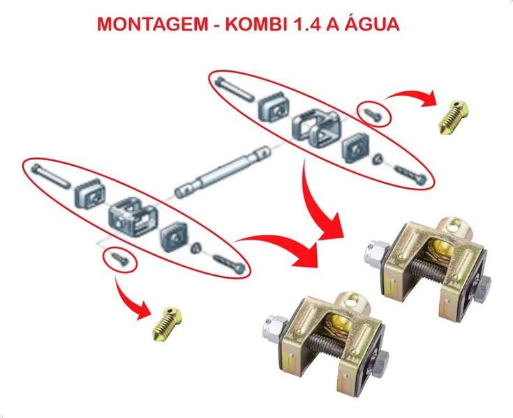 Imagem de Kit 2 Acoplamento Trambulador Gaiola Kombi Brasilia Variant