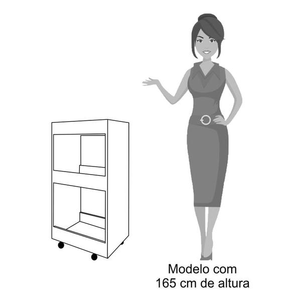 Imagem de Kit 2 Adegas Bar Multiuso Seul com Rodízios Branco - Mpozenato