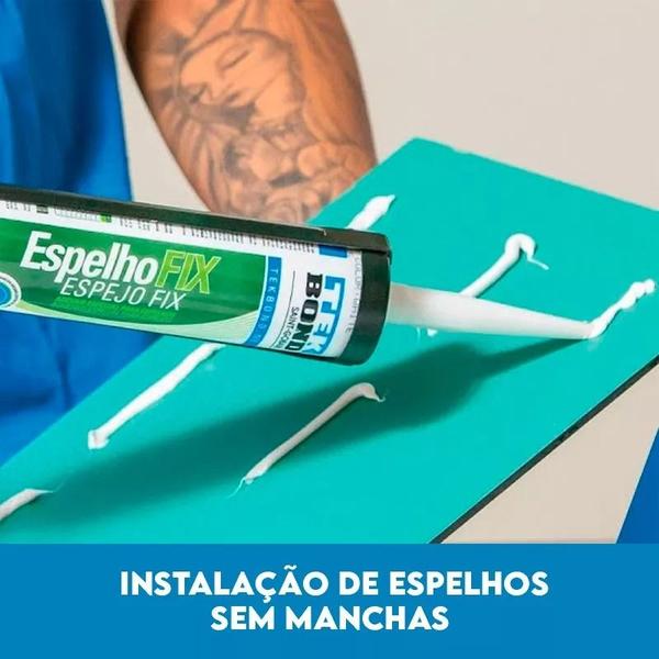 Imagem de Kit 2 Adesivo Cola Fixa Espelhos Vidro Metal Alumínio 389g