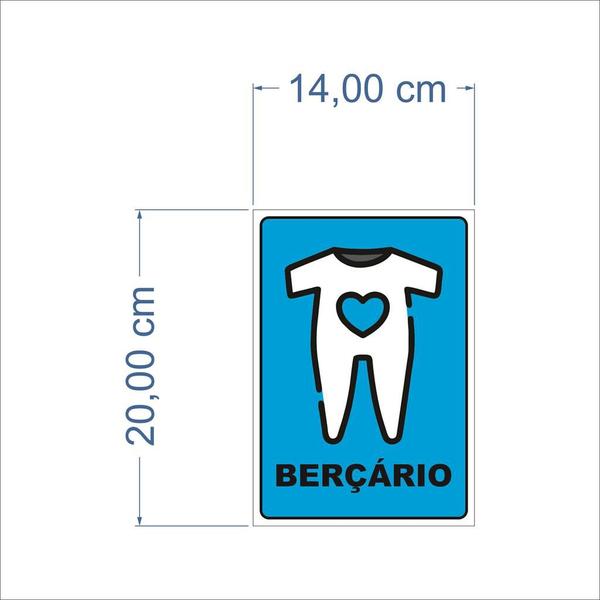 Imagem de Kit 2 Adesivos Berçário Bebê Masculino Azul 14cmx20cm