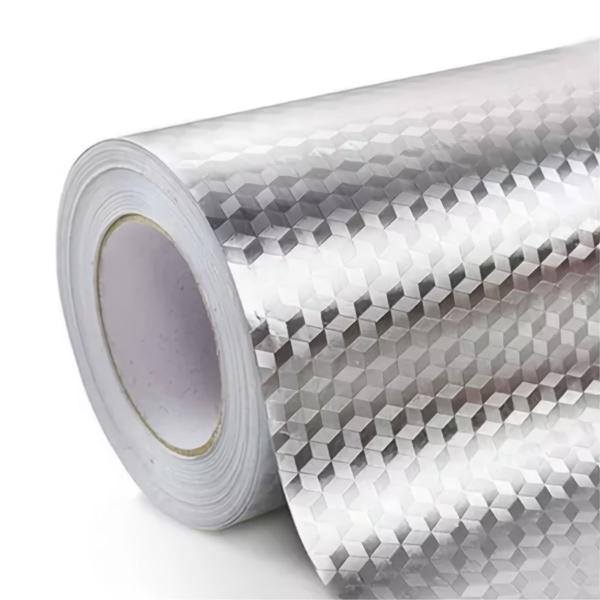 Kit 2 Adesivos Decorativo Aluminio Impermeável 40cmx6m - RT Imagem de Kit 2 Adesivos Decorativo Aluminio Impermeável 40cmx6m