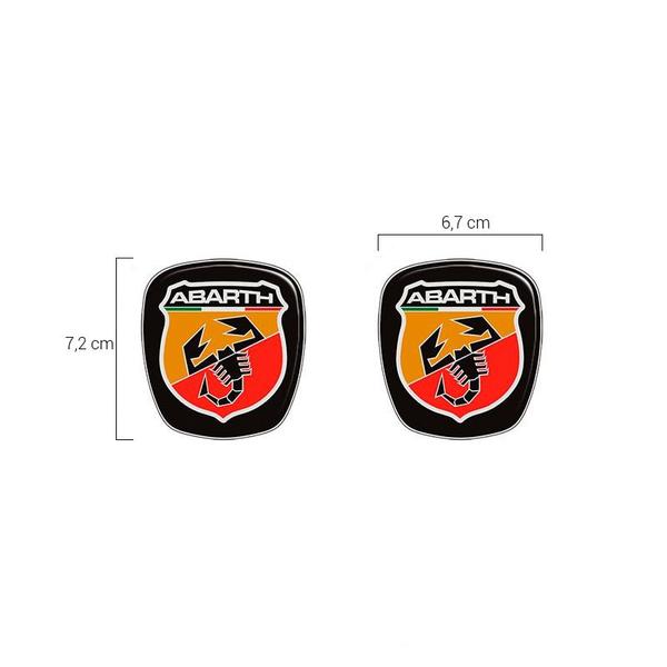 Imagem de Kit 2 Adesivos Emblema Fiat Abarth Grand Siena 2012/2019