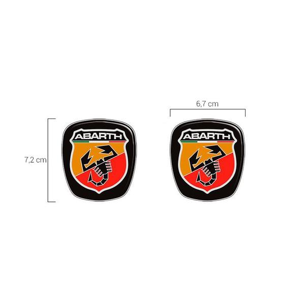 Imagem de Kit 2 Adesivos Emblemas Fiat 500 Abarth 2009 Até 2017