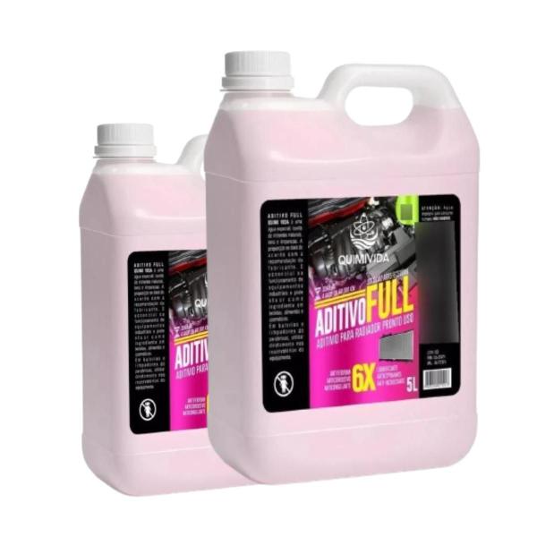 Imagem de Kit 2 Aditivo Radiador Rosa Pronto Uso 5L - Quimivida