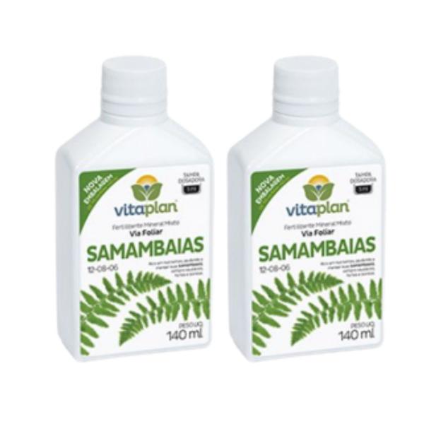 Imagem de Kit 2 Adubo Fertilizante Mineral Líquido Concentrado Para Samambaia Avenca Jiboia 140 ml - Vitaplan