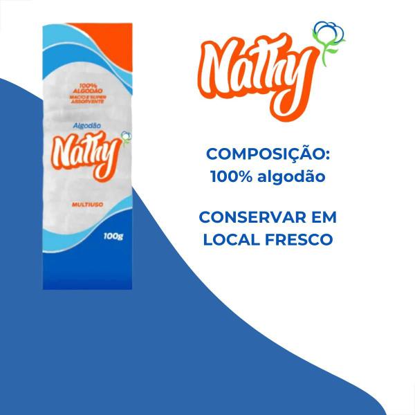 Imagem de Kit 2 Algodão Multiuso Hidrófilo Cuidados 100g Nathy 