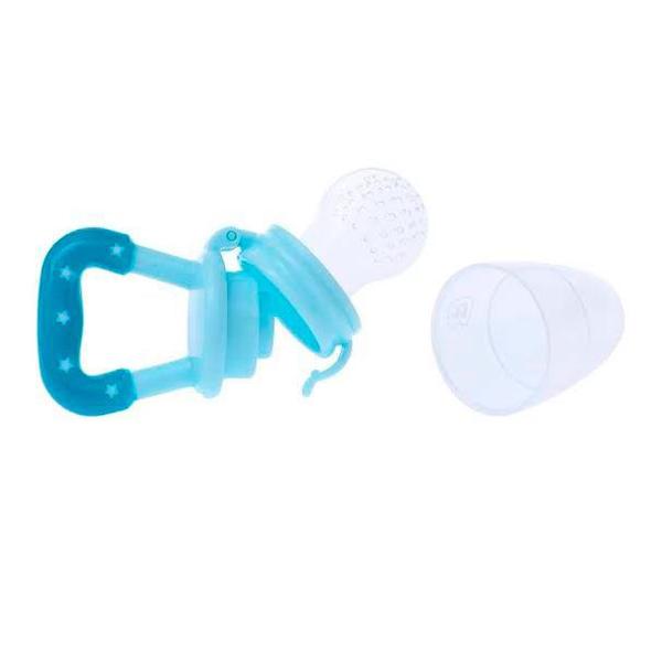 Imagem de Kit 2 Alimentadores Pimpolho Infantil Bebê de Silicone 6 Meses Azul