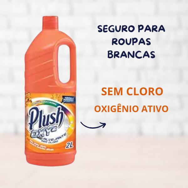 Imagem de Kit 2 Alvejante Sem Cloro Plush Oxy2 Colors Manchas Sanol 2L