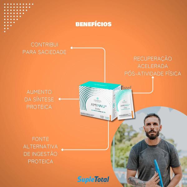 Kit 2 Aminnu EAAs Aminoácidos 30 Sachês 10g Central Nutrition Imagem de Kit 2 Aminnu EAAs Aminoácidos 30 Sachês 10g Central Nutrition