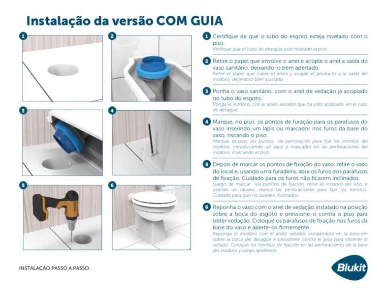 Imagem de KIT 2 Anel Para Vedação Bacia Vaso Sanitário C/ Guia