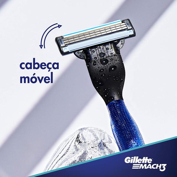 Imagem de Kit 2 Aparelho de Barbear Gillette Mach3 Acqua-Grip +2 Refil